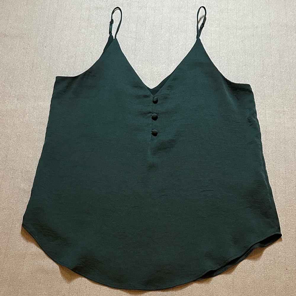 Express silk camisole emerald green XS